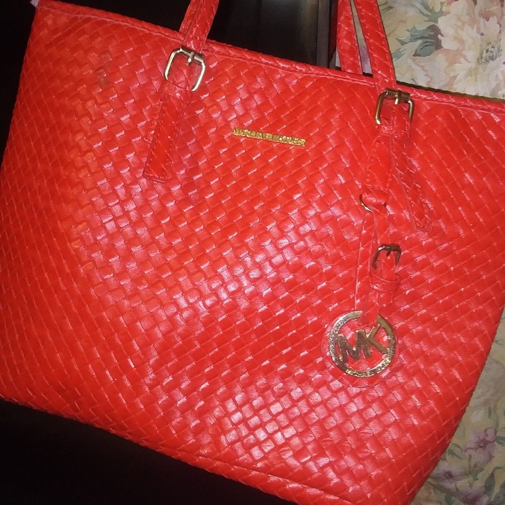 Red Michael kors purse